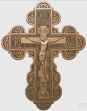 Crosses (Cross and crucifixion, KRS_0302) 3D models for cnc